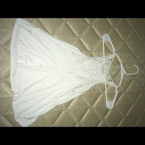 White Crochet Halter Top